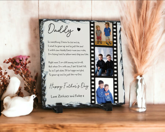 Father's Day Photo Rock Slate