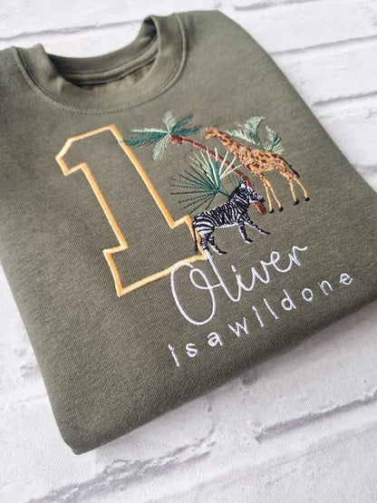 Personalised Safari Sweatshirt - Any Name and Age