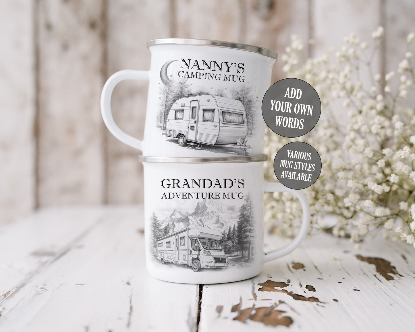 Camping Mug - Caravan or Camper Van Design