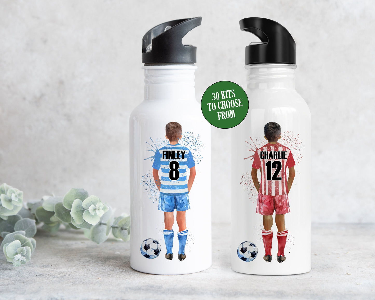 Personalised Football Character Bottle