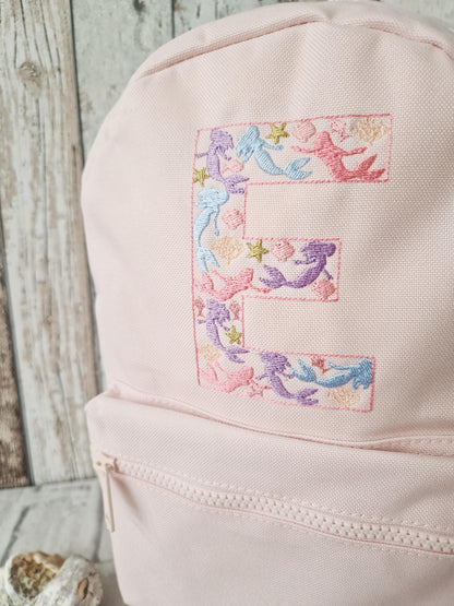 Mermaid Initial Backpack