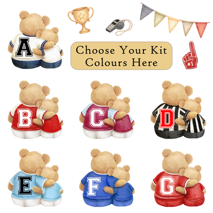 Football Bear Father's Day - T-Shirt - Vest - Sleepsuit Romper - Sweater