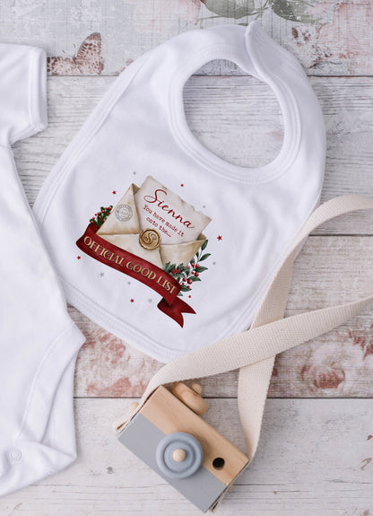 Official Good List Design - Personalised Baby Outfit