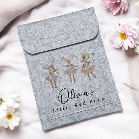 Ballerina Mouse Design - Little Red Book Holder
