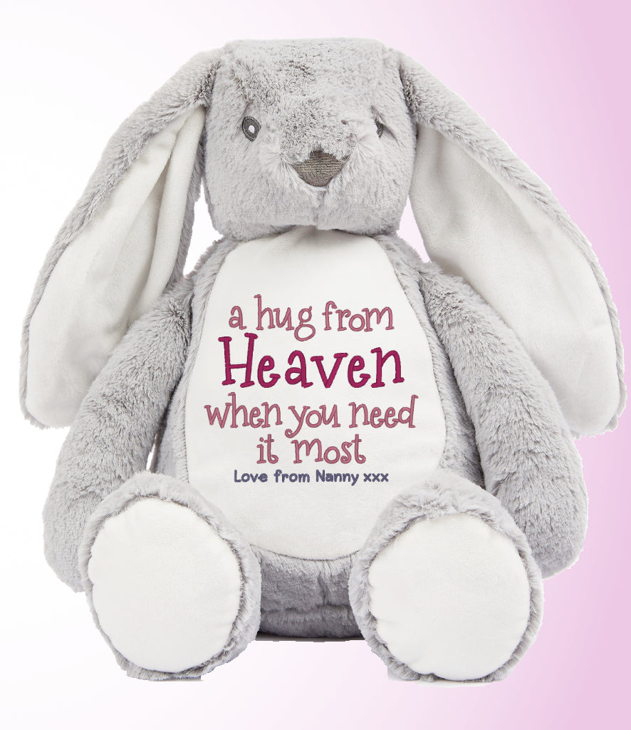Embroidered Hug from Heaven Memorial Teddy
