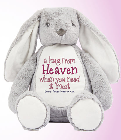 Embroidered Hug from Heaven Memorial Teddy