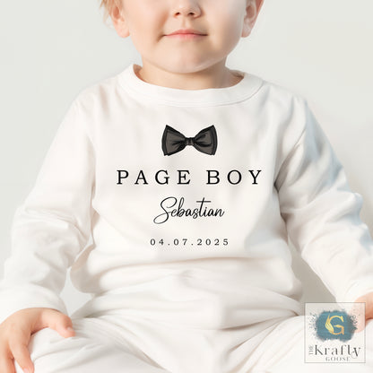 Personalised Page Boy Pyjamas - Bow Tie Design