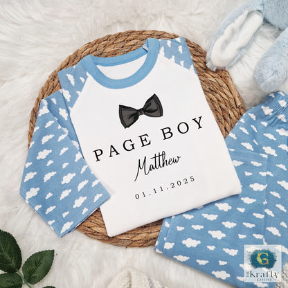 Personalised Page Boy Pyjamas - Bow Tie Design