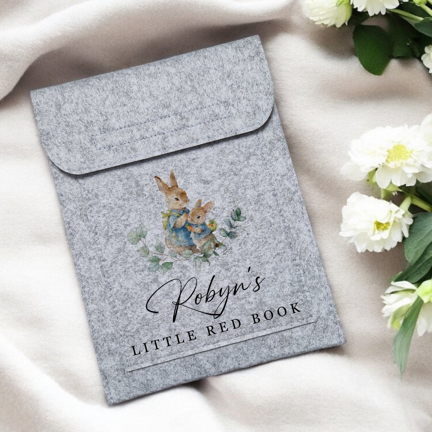 Bunny Rabbits Design - Little Red Book Holder