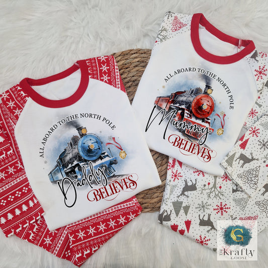 Christmas Train Design - Matching Family Sizes