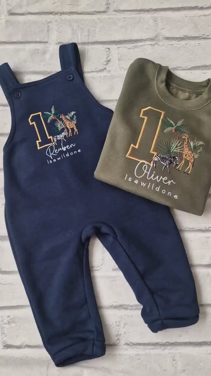 Personalised Safari Dungaree