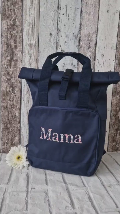 MAMA Backpack - Floral Letters