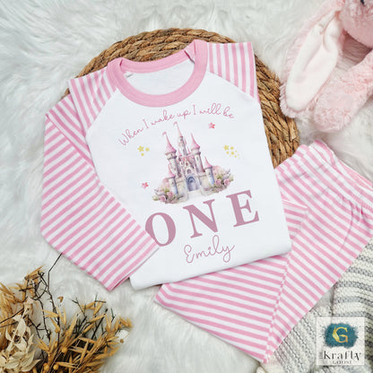 Personalised Birthday Pyjamas - Princess Castle Design