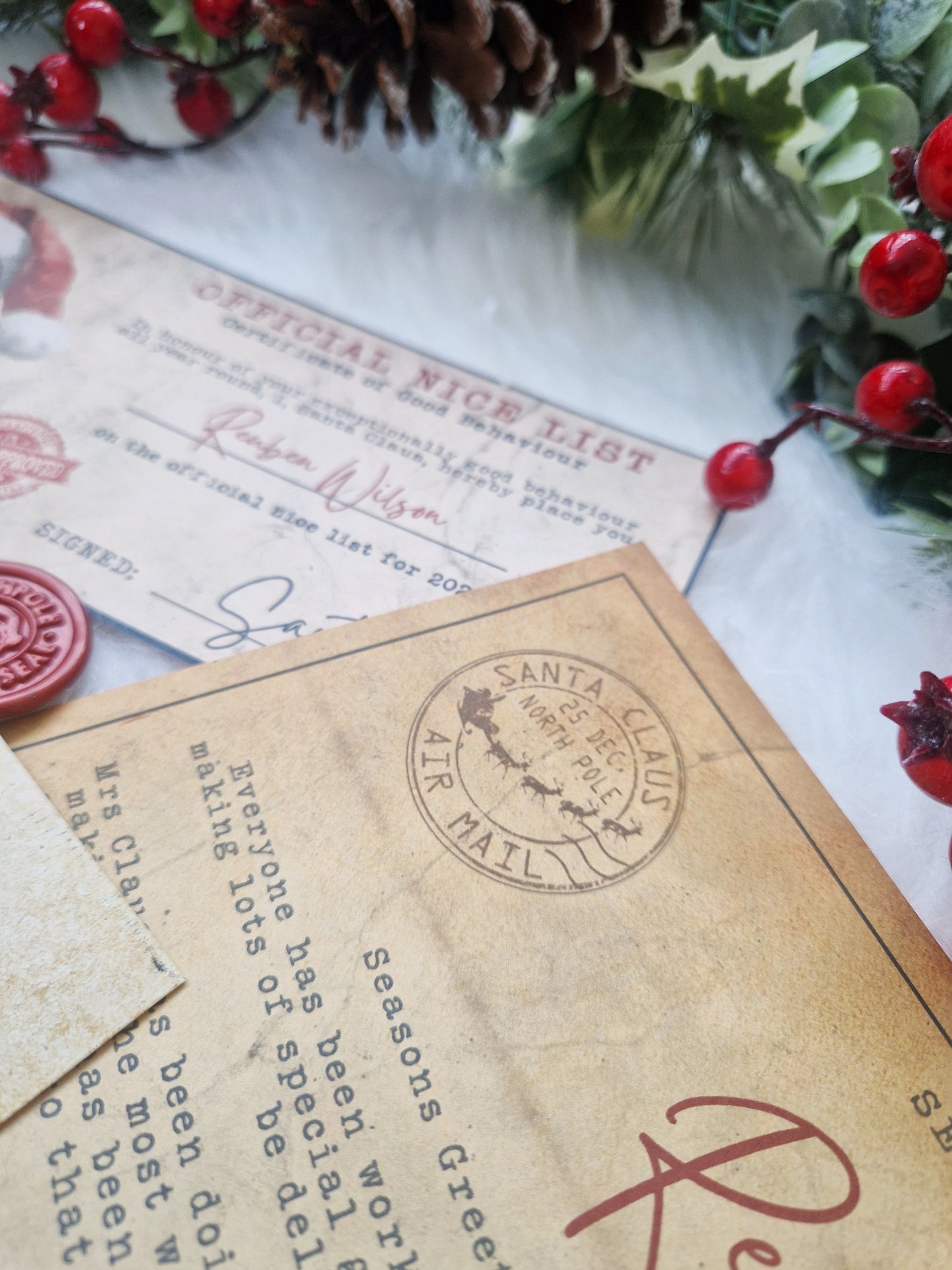 Personalised Vintage Santa Letter with Real Wax Seal