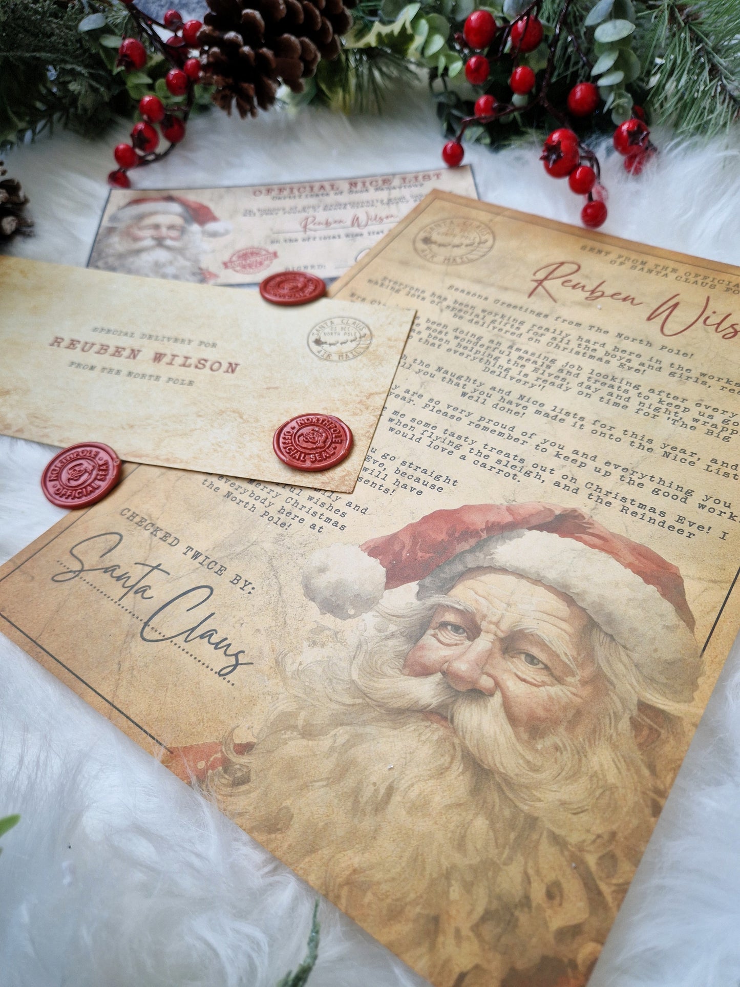 Personalised Vintage Santa Letter with Real Wax Seal