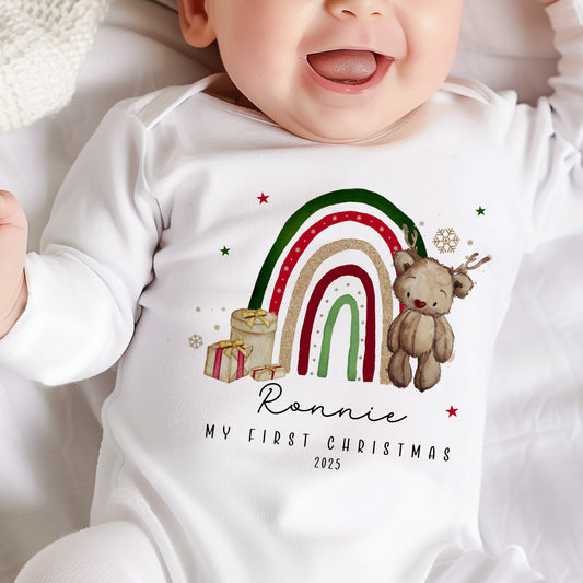 Reindeer Bear Rainbow - My First Christmas