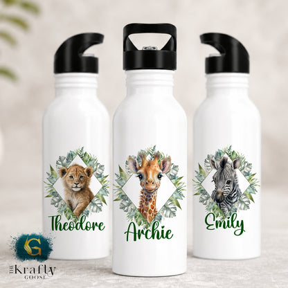 Safari Animals Water Bottle