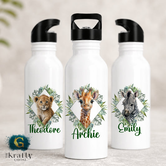 Safari Animals Water Bottle