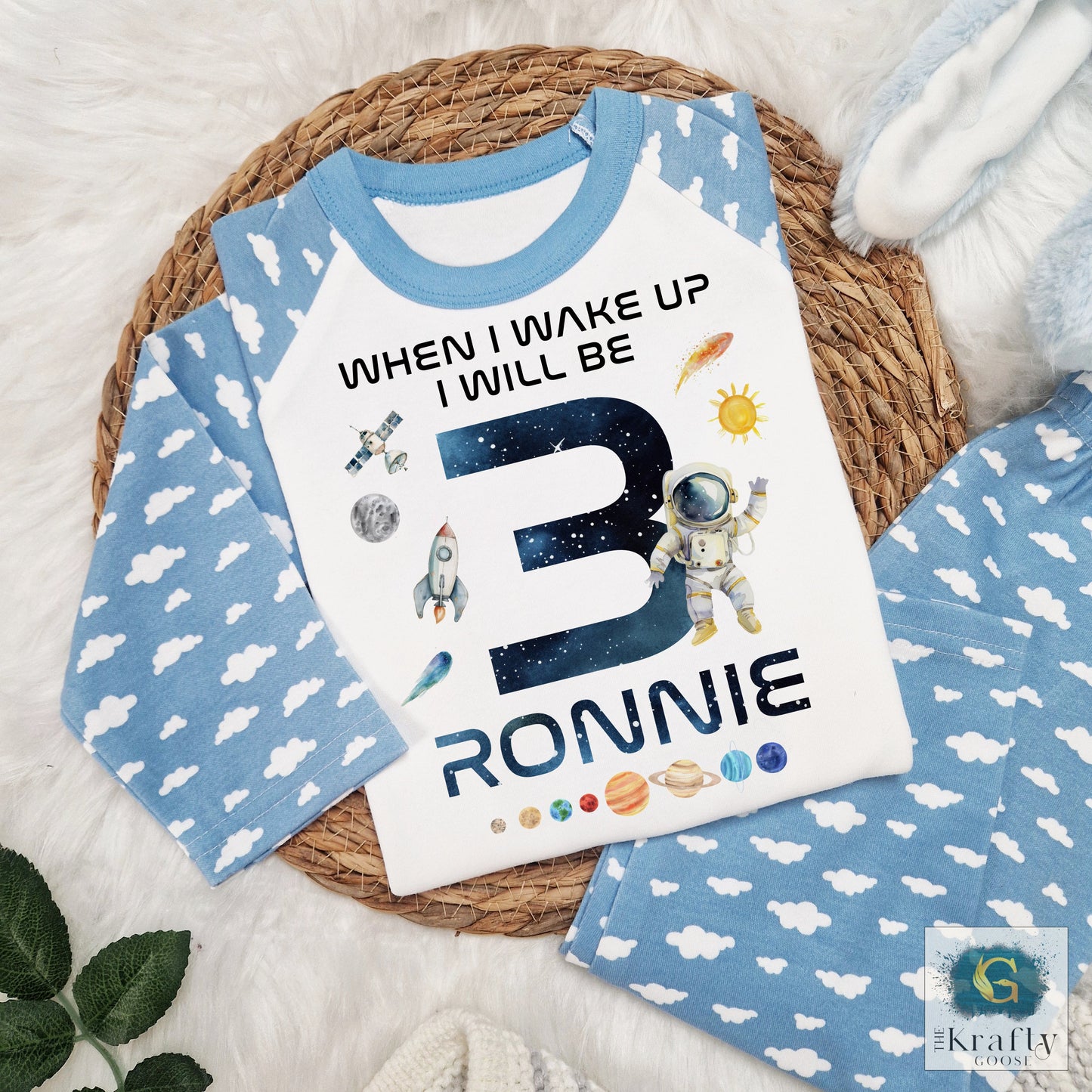 Personalised Birthday Pyjamas - Space Design