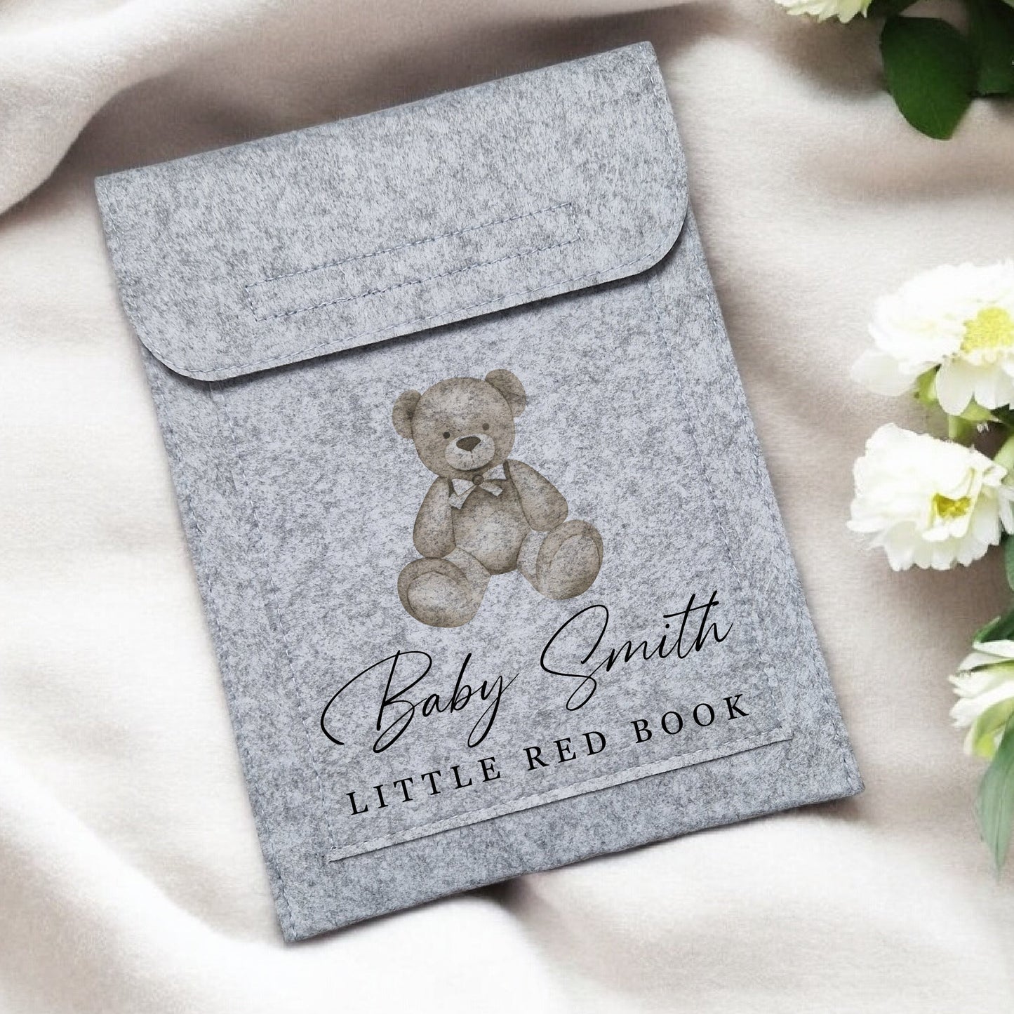 Teddy Bear Design - Little Red Book Holder
