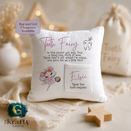 Tooth Fairy Cushion - Boy, Girl and Superhero Characters