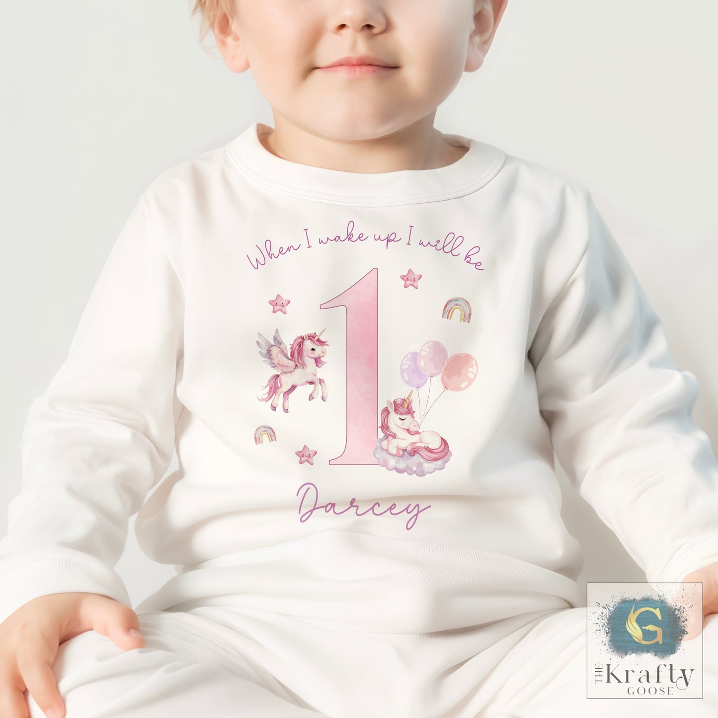 Personalised Birthday Pyjamas - Unicorn Design