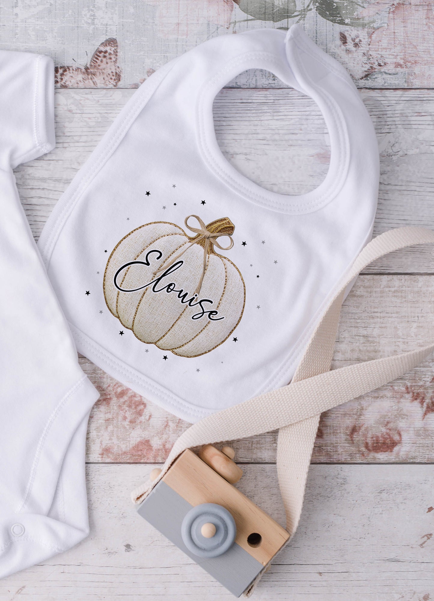 Tweed Embroidered Effect Pumpkin Baby Outfit