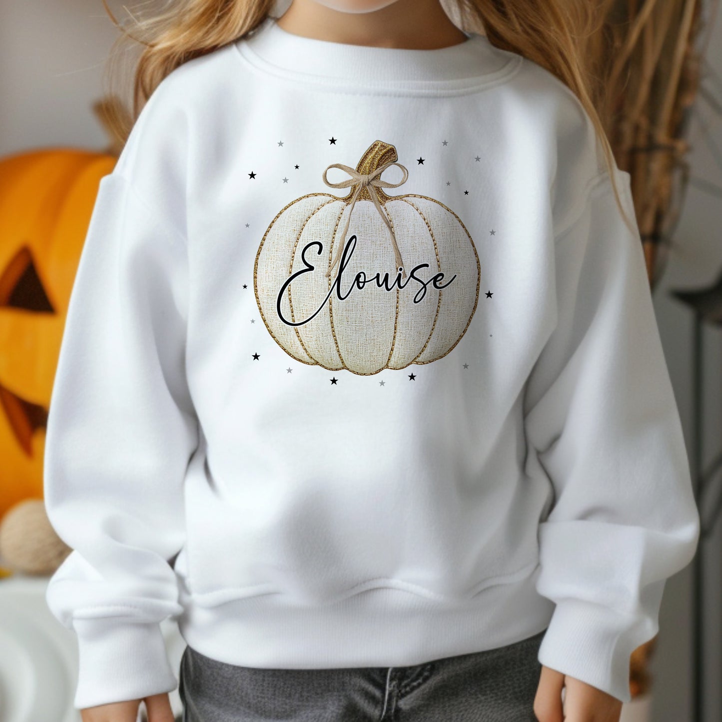 Tweed Pumpkin Bow - T-Shirt or Sweatshirt