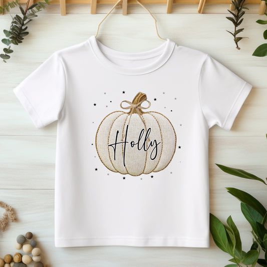 Tweed Pumpkin Bow - T-Shirt or Sweatshirt