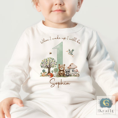 Personalised Birthday Pyjamas - Woodland Animals Design