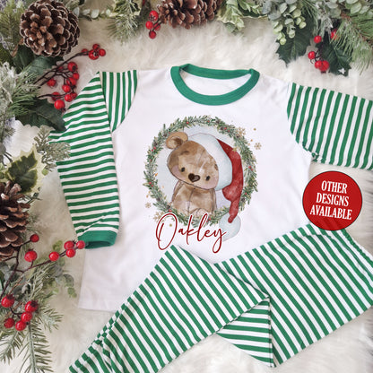 Bear Wreath Christmas Pyjamas