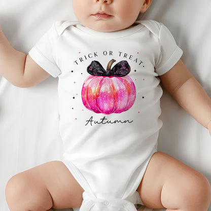 Pink Pumpkin Baby Outfit