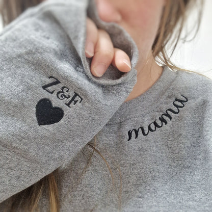 Mama Collar & Sleeve Sweatshirt