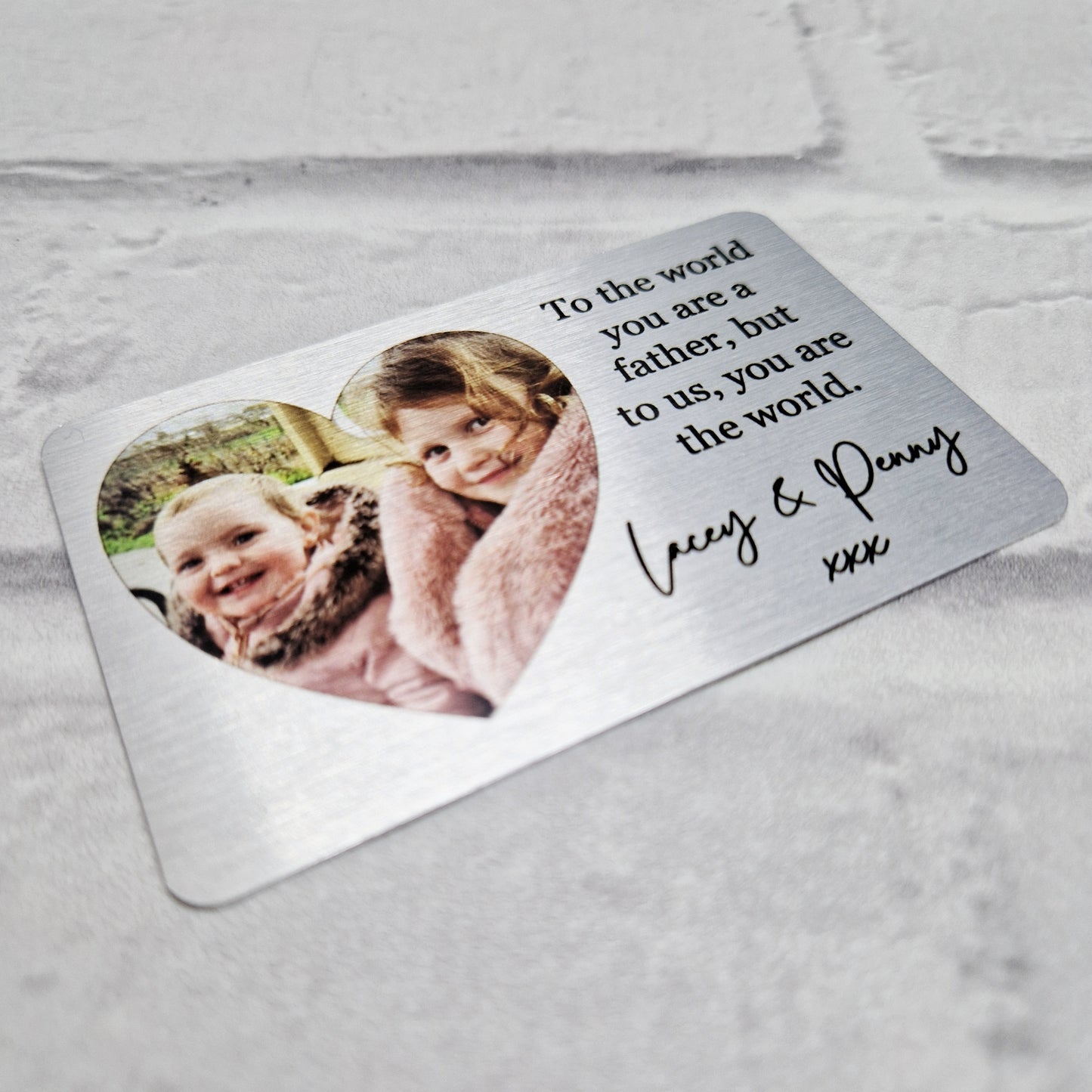 Personalised Heart Wallet Card