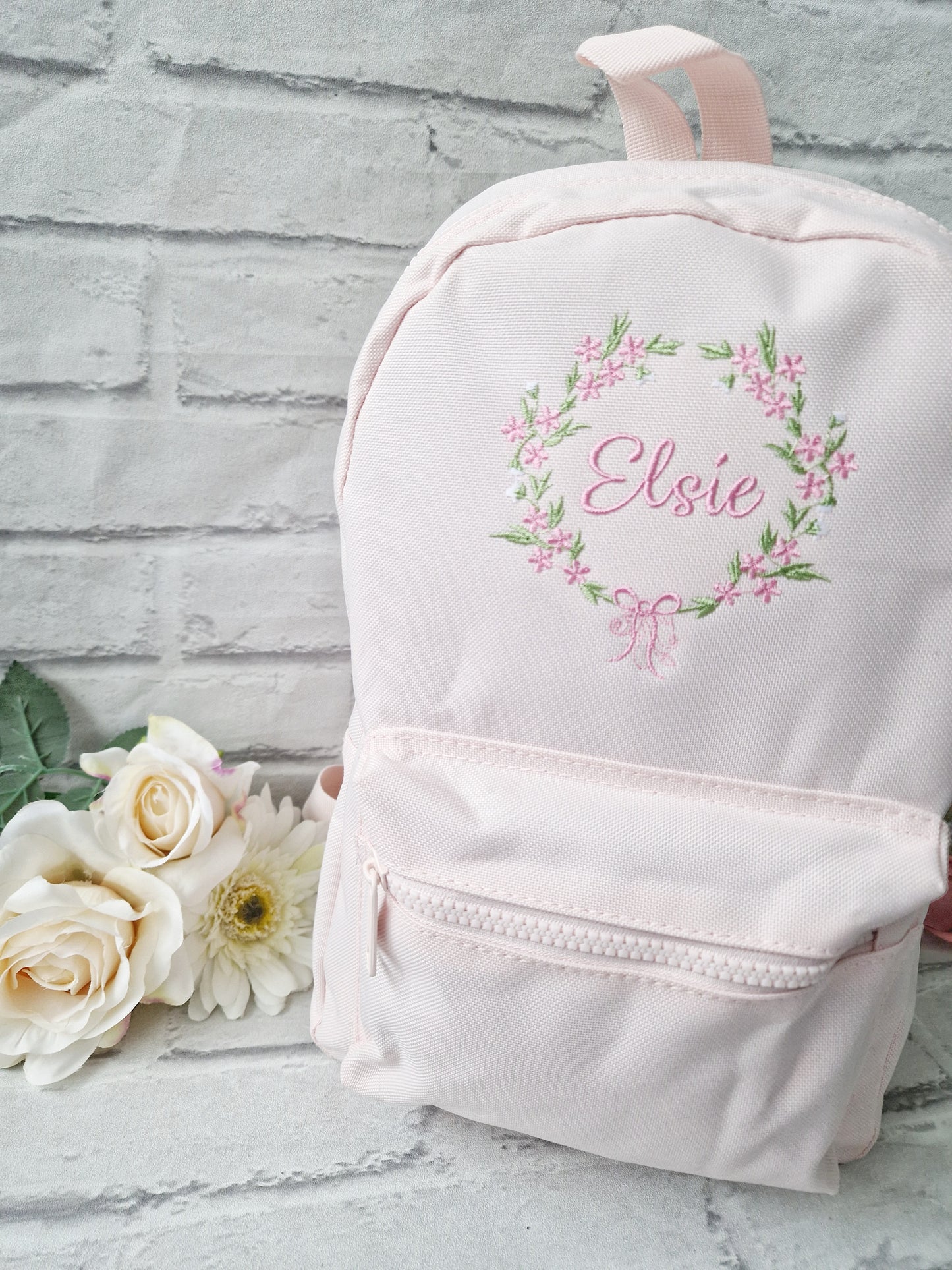 Floral Frame Wreath Backpack