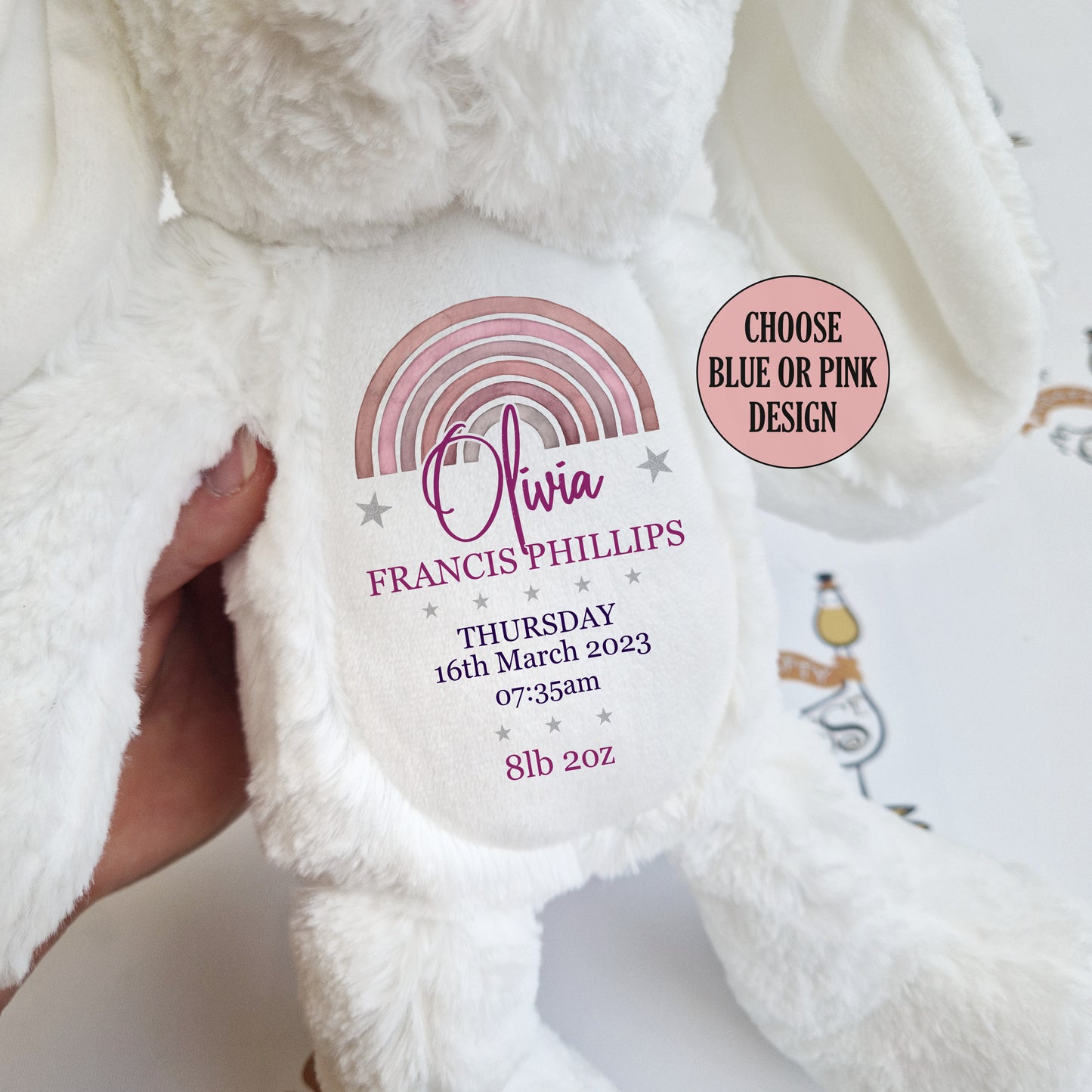 Newborn Birth Details Soft Toy