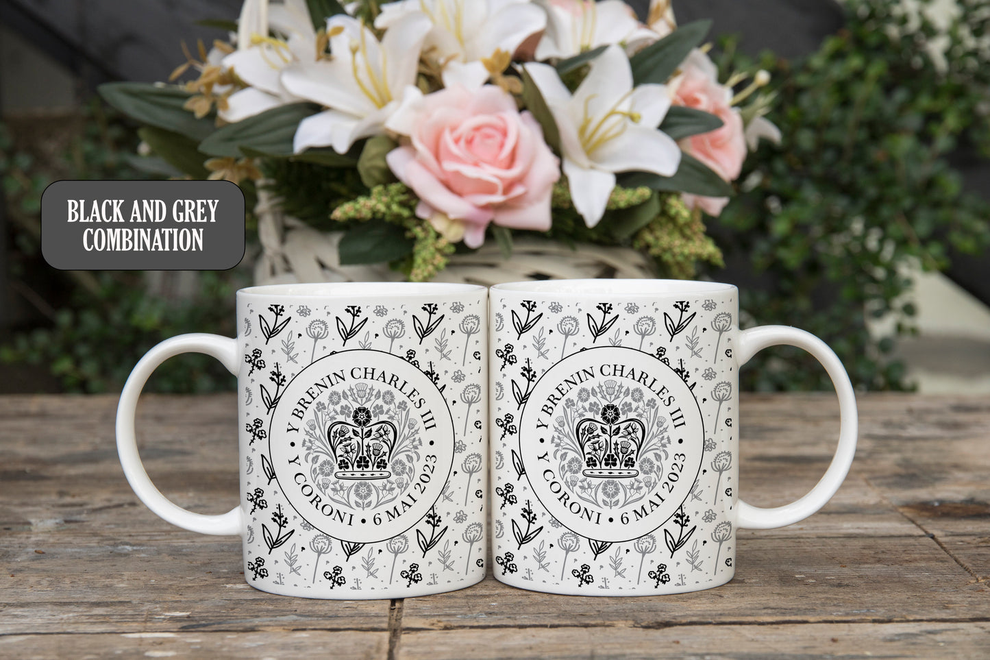 Floral Coronation Emblem Mug