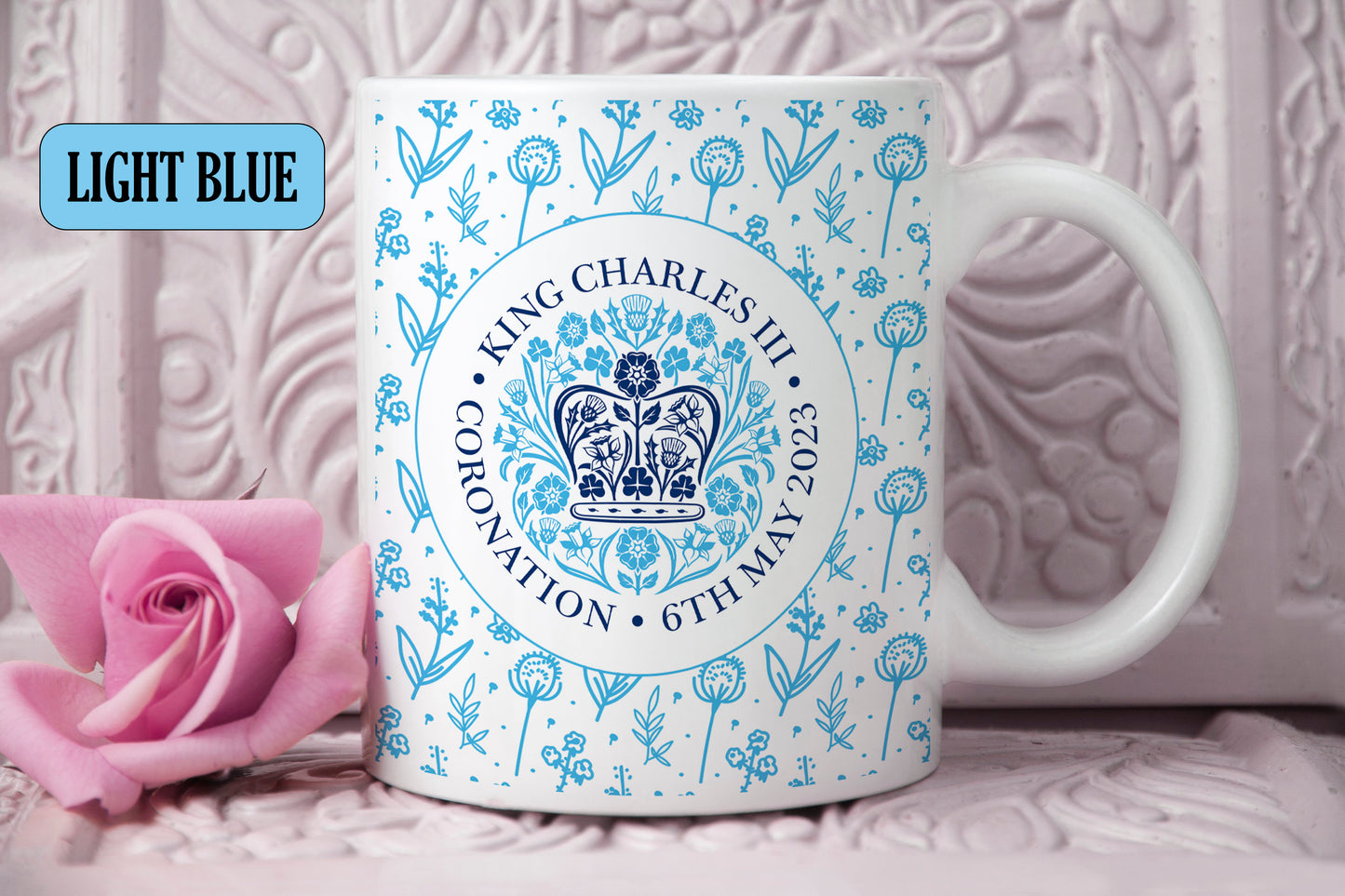 Floral Coronation Emblem Mug