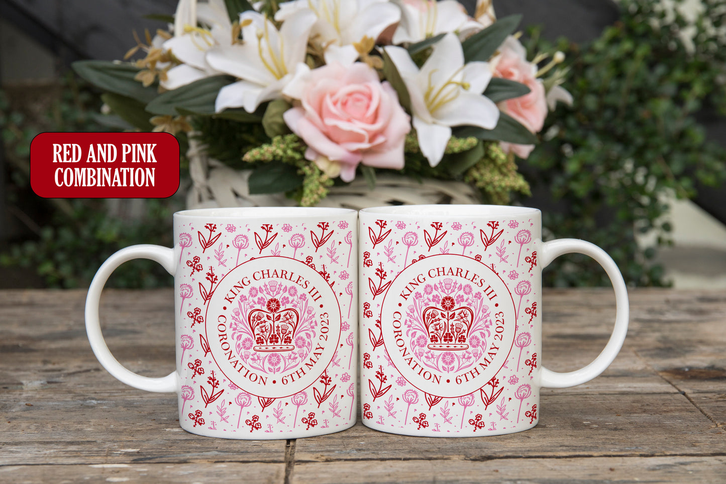 Floral Coronation Emblem Mug