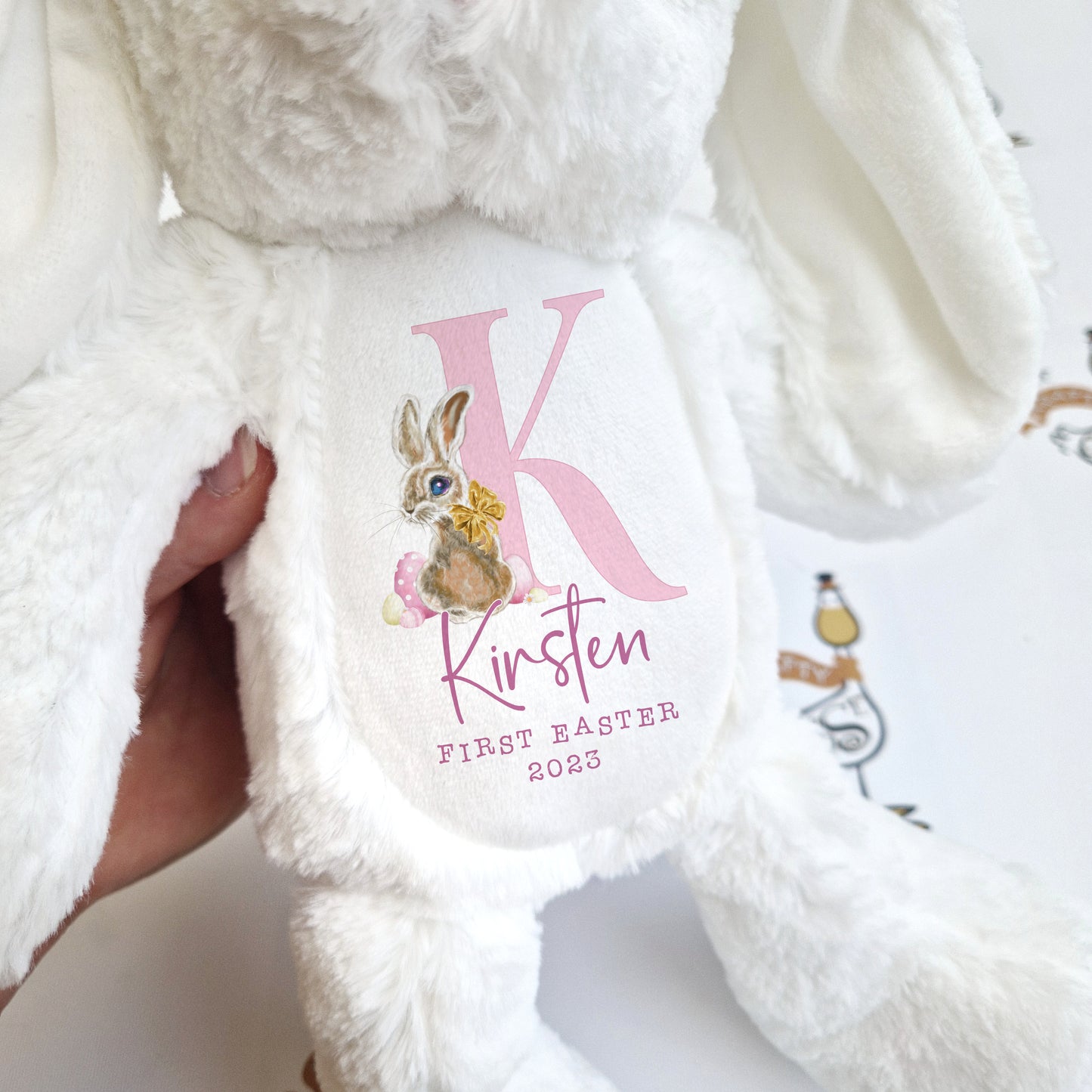 Personalised Easter Bunny - Vintage Letter