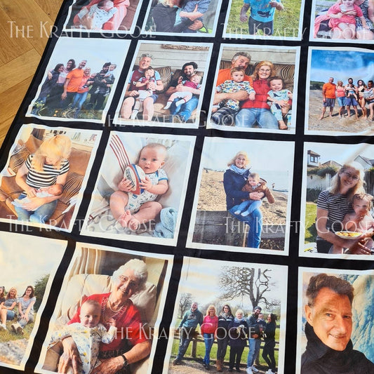 Large Collage Blanket - Pink, Black or Red