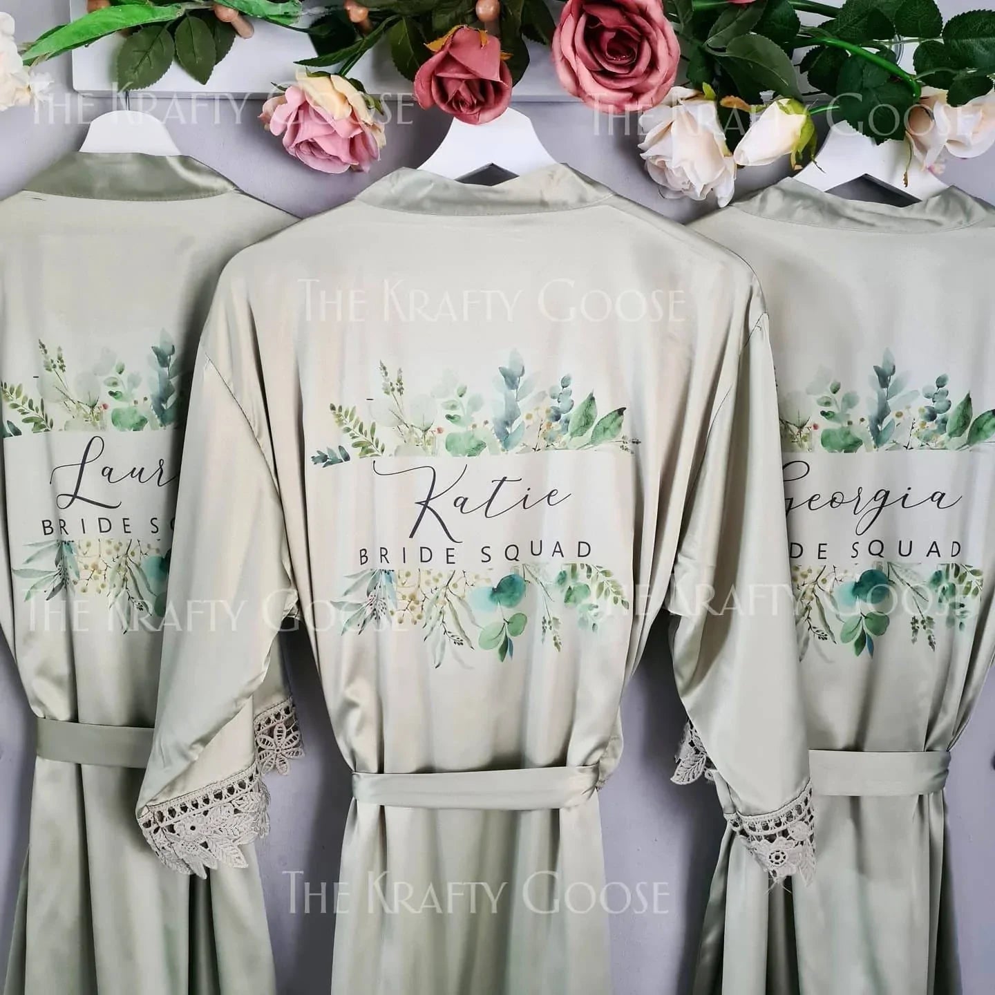 Non-Personalised Robes / Dressing Gown - Lace Edge