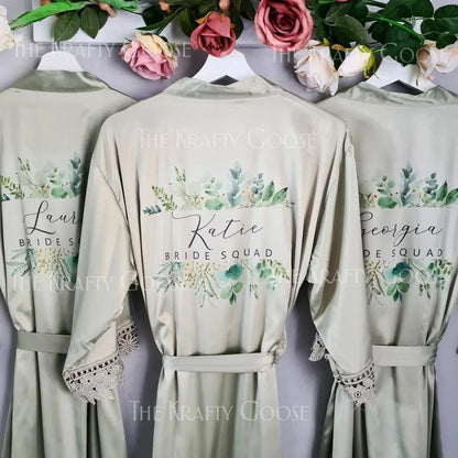 Non-Personalised Robes / Dressing Gown - Lace Edge
