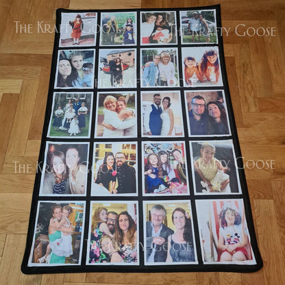 Large Collage Blanket - Pink, Black or Red