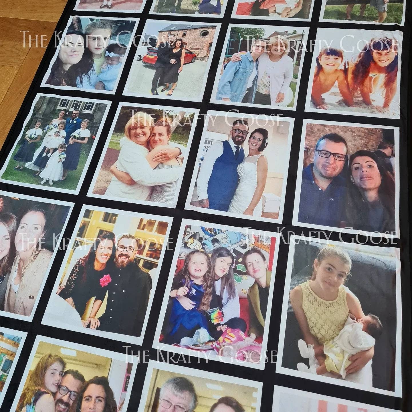 Large Collage Blanket - Pink, Black or Red