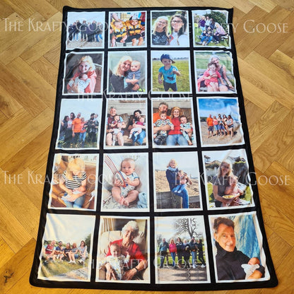 Large Collage Blanket - Pink, Black or Red