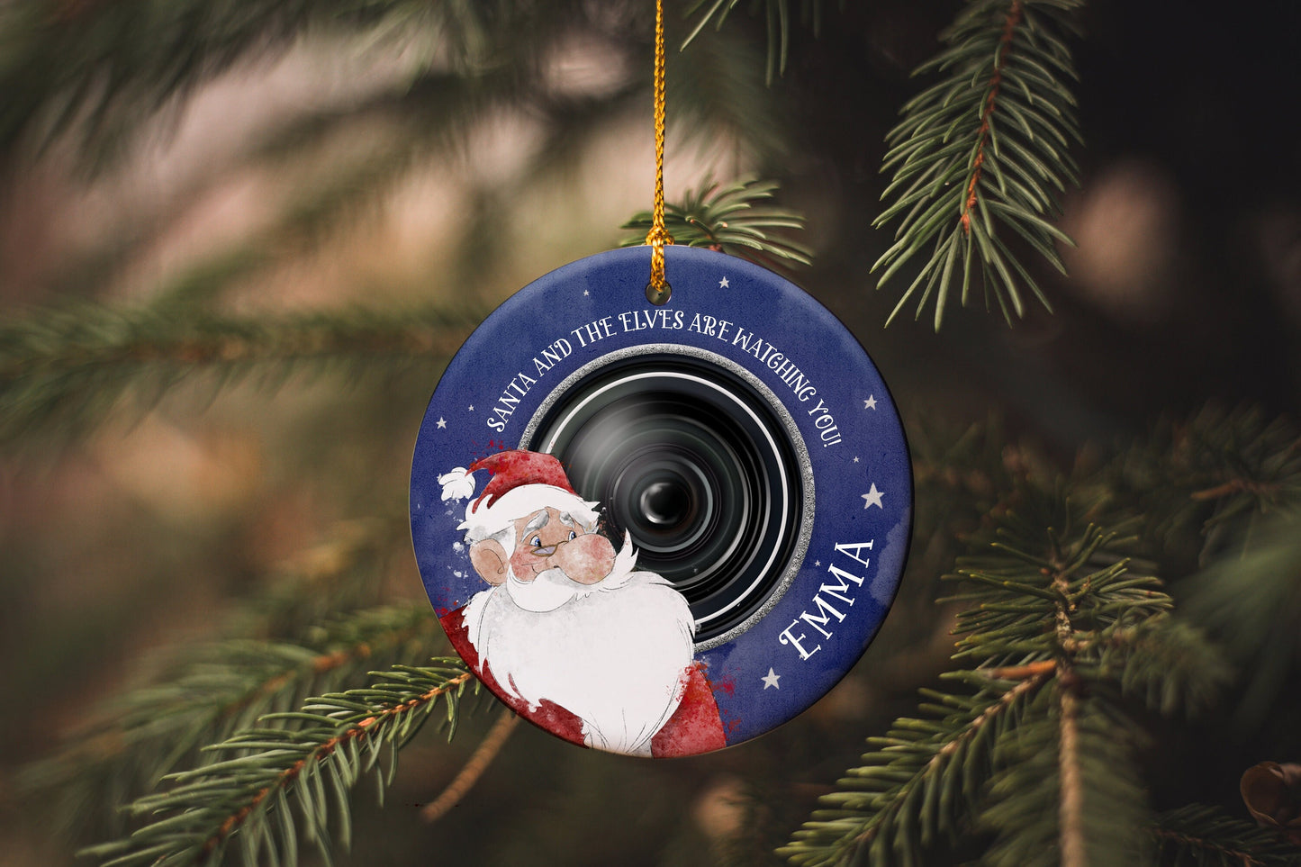 Santa Surveillance Ornament - Santa is Watching