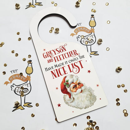 Santa Please Stop Here Door Hanger Sign