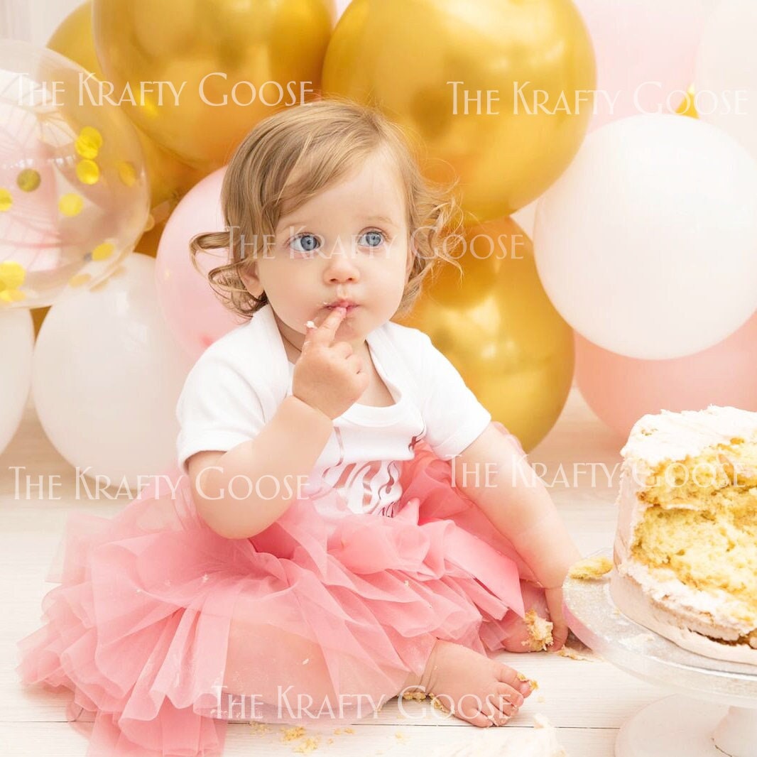 Personalised Tutu Set with Vest and Headband - First Birthday Cake Smash Outfit