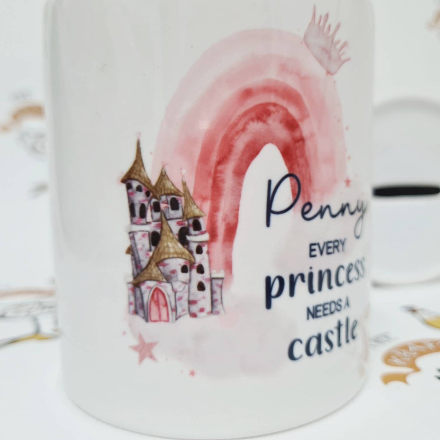 Personalised Princess Money Box - Coin Saver Piggy Bank - Great Gift for Kids